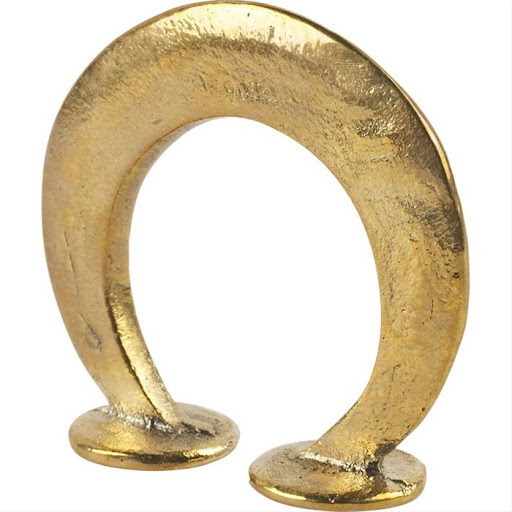 These napkin rings look like they've just been pounded out by the blacksmith.  (vivre.com)