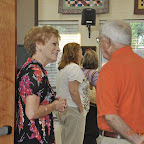 Center Director Marian Nolley greeting guests
