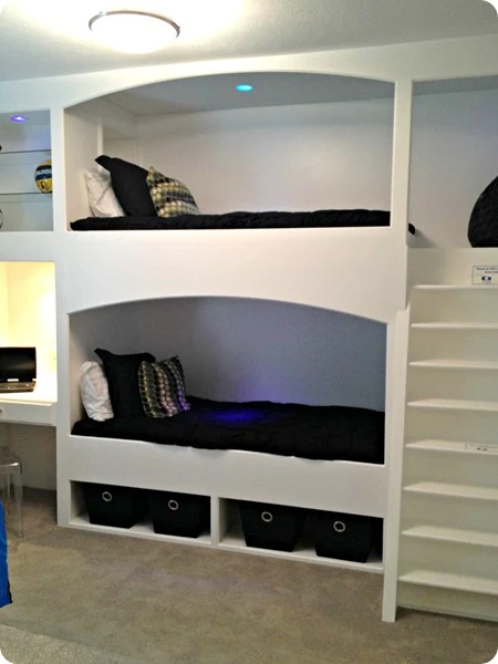 built in bunk beds