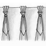 necktie heading drapery style