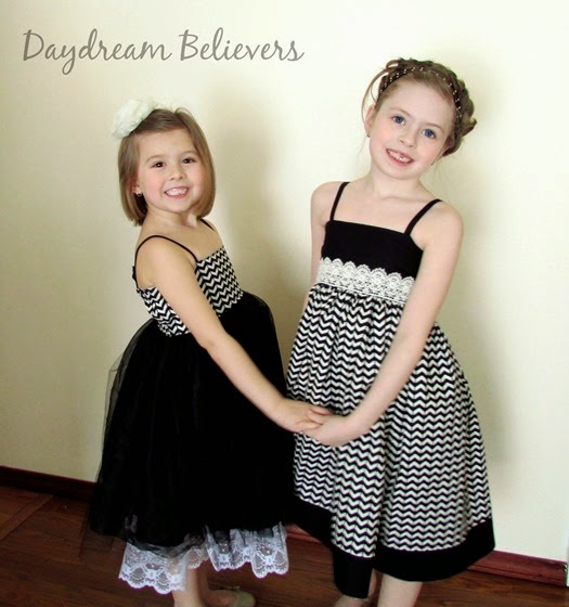 LOVE this sister set of black and white dresses by Daydream Believers! Gorgeous, modern, handcrafted clothing for girls. Swoon!