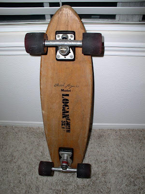 This board was given to Brad by Stuart Glasscock who flew out to San Diego from Texas just to give him one of his models as Brad did not have one of his old designs.