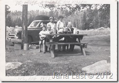 The Debs Webster Family Stopping for a Picnic Meal in 1952