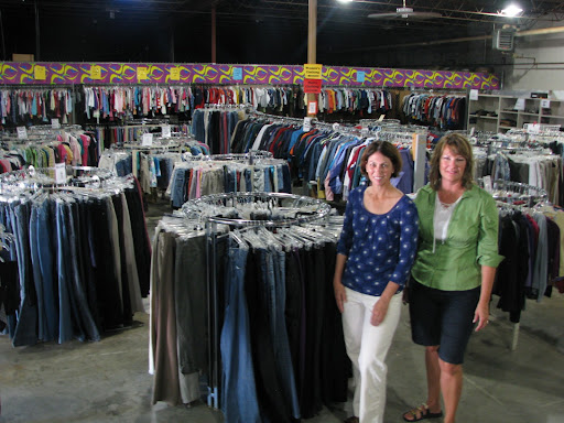Dawn Thompson and Dot Atkinson of the Springfield PTA run the Clothing Bank. (Photo by: Kenrick Nobles)