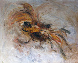 corbeille oiseau / huile toile / 50x60 / 1994
