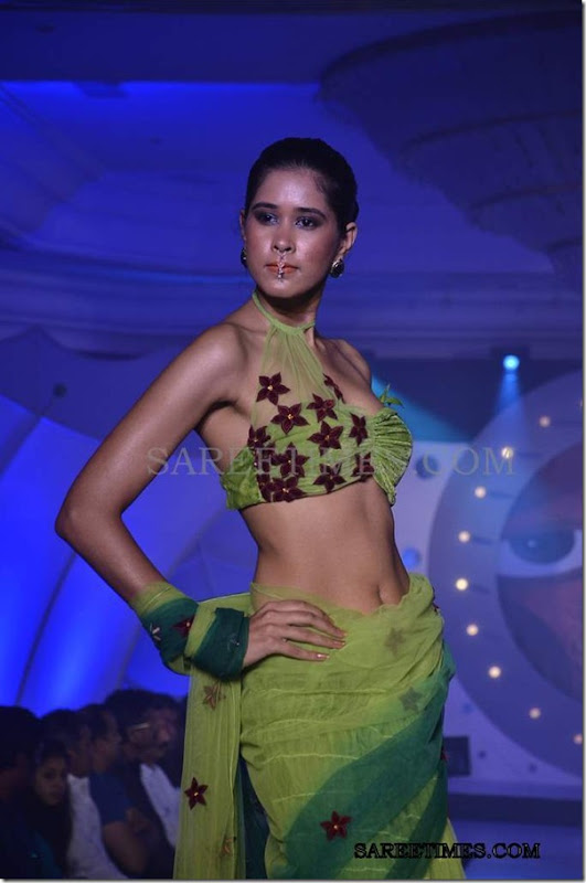 model_green_saree