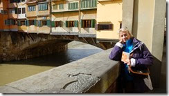 Helen vor der Ponte Vecchio