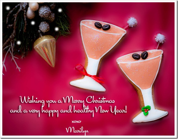 Esresso Martinis Decorated Cookies