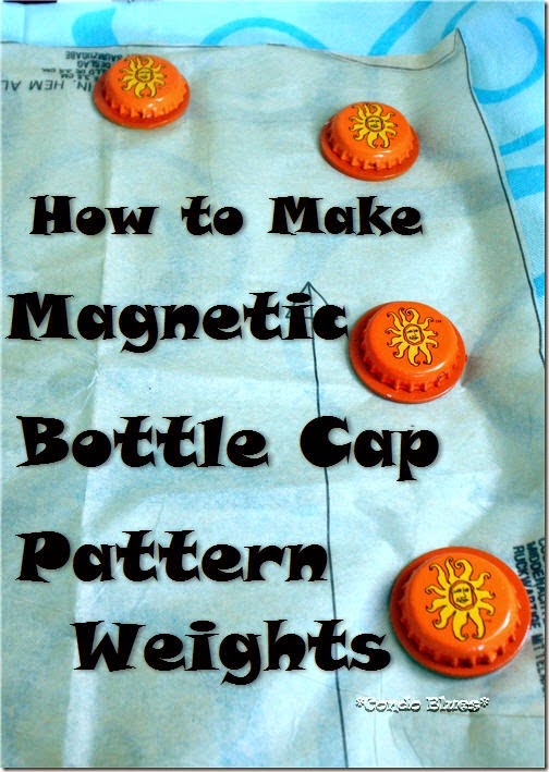 how to make magnetic bottle cap pattern weights