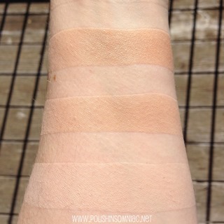 From top to bottom:  IT Cosmetics Celebration Foundation Illumination Medium, Light and Fair (swatched heavily)