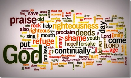 Psalm 71 wordle