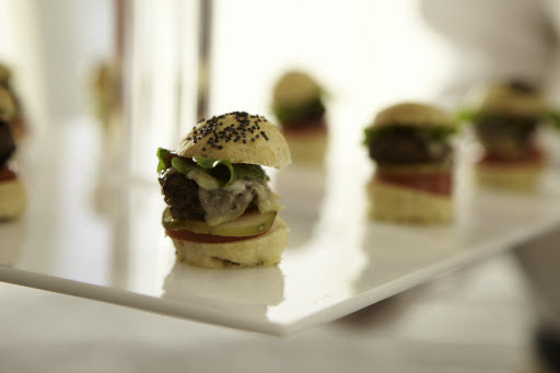 This tiny burger was so juicy.