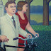 Object: 22062 - Fietsers bij een landgoed - 80 x 70 cm - € 3650,=