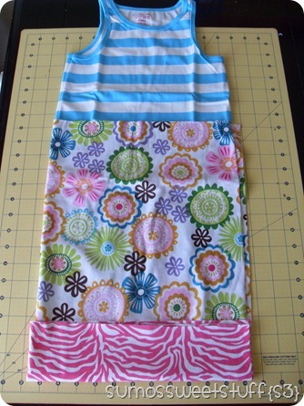 cut fabric for knit tank dress