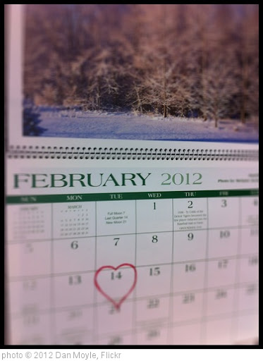 'February 14 Valentines Day 2012 Calendar' photo (c) 2012, Dan Moyle - license: http://creativecommons.org/licenses/by/2.0/