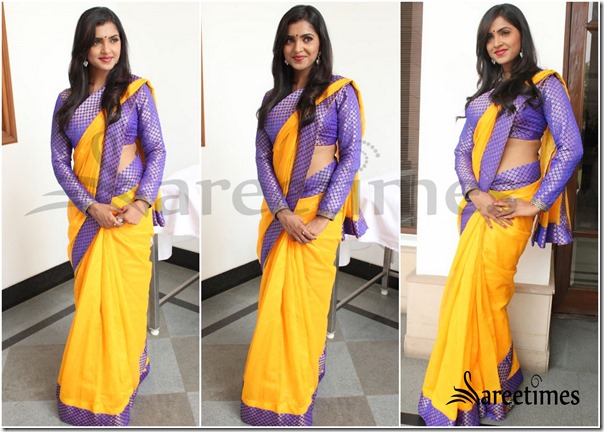 Sanchitha_Padukone_Yellow_Saree