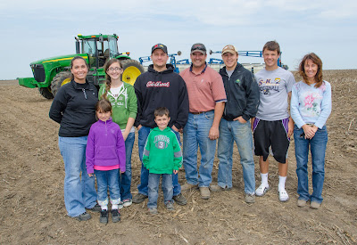 Pictured from left to right: Amanda, Kara (front), Michaela, Troy (front) and Marshall Ramsey with Lindsay, Keaton, Kolton and Shelley Greiner. Photo courtesy: Iowa Soybean Association. Pictured from left to right: Amanda, Kara (front), Michaela, Troy (front) and Marshall Ramsey with Lindsay, Keaton, Kolton and Shelley Greiner. Photo courtesy: Iowa Soybean Association.
