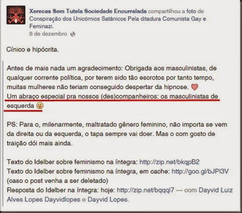 Feministas rompem com Masculinistas de esquerda Feministas rompem com Masculinistas de esquerda