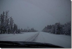 snow on highway