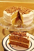 Spiced Pumpkin Cake with Caramel Cream Cheese Frosting