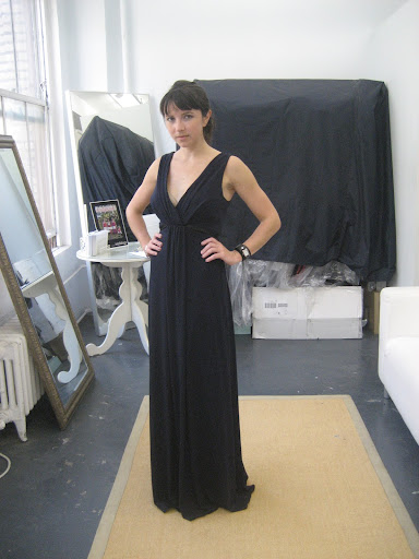 This V-neck jersey Amsale gown was in the movie 
