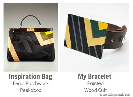 Bracelet Inspired by Fendi Patchwork Peekaboo Tote