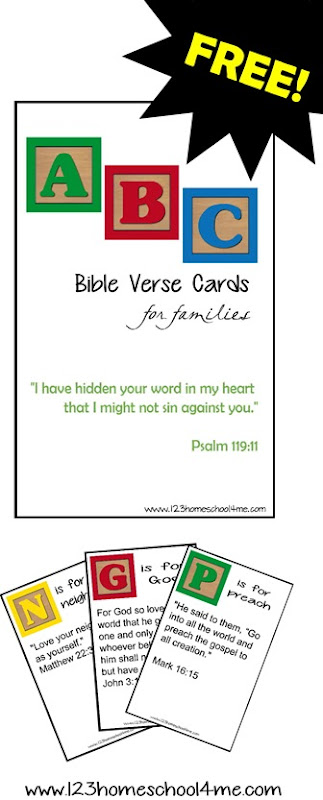 FREE Printable Family Verses Cards with verses every child should know arranged from A to Z FREE Printable Family Verses Cards with verses every child should know arranged from A to Z