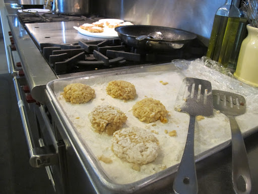 Leftover risotto cakes