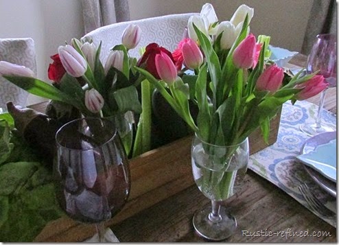 Spring Tablescape @ Rustic-refined.com