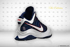 nike lebron 7 ps gr white navy red 5 03 Nike Air Max LeBron VII (7)   White/Navy/Gold Sample Actual Photos