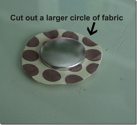 larger circle of fabric