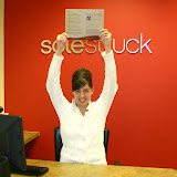 Julie With the Donation Form