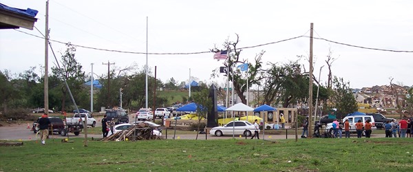 Tornado relief station