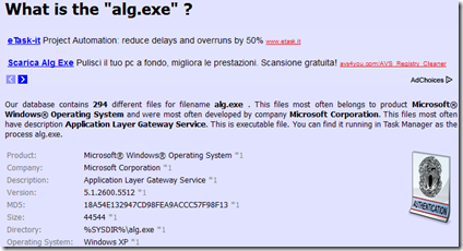 Systemexplorer.net definizione processo Windows