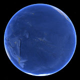 Pacific side of Earth, New Zealand down on the left Pacific side of Earth, New Zealand down on the left