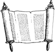 scroll with writing