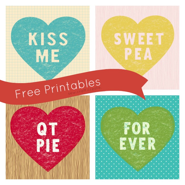 candy heart printables by sew craft create