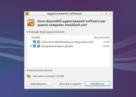 Lubuntu 14.04 - Gestore Aggiornamenti