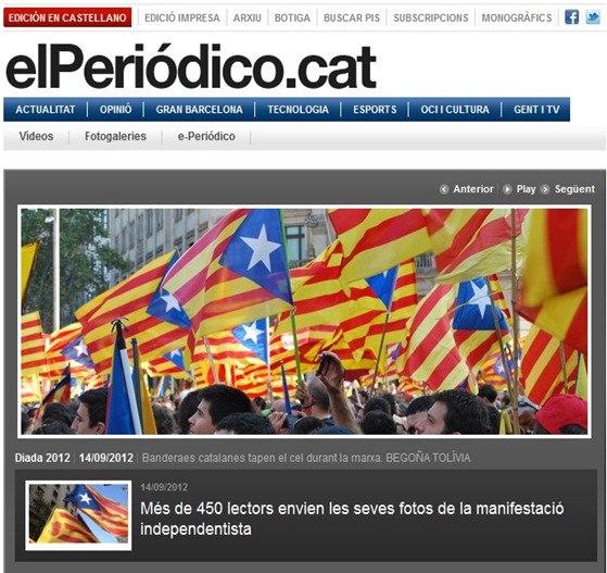 manifestacion de barcelona 110912 ElPeriodico publica 2