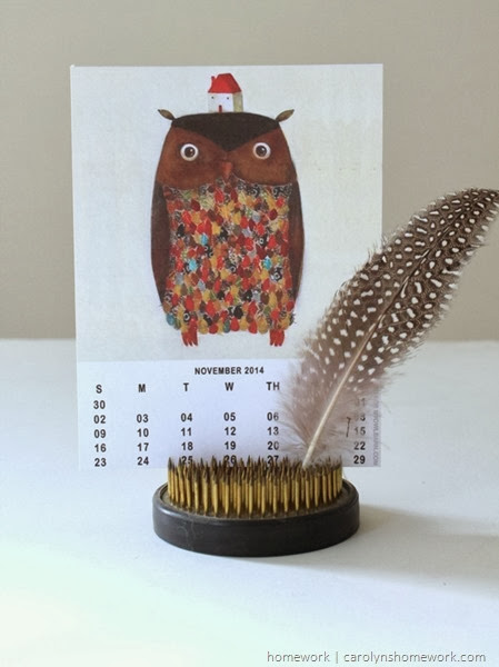 2014 Owl Lovers Calendar via homework | carolynshomework.com