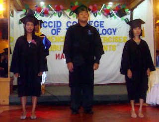 From Left: Arianne Jaine Peralta, Janssen Ang and Aliza Berondo signs Lord's Prayer