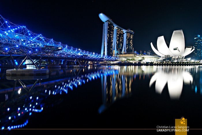 The Helix Bridge at Singapore's Marina Bay