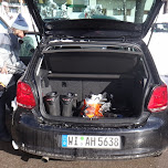 unloading the volkswagen polo in Seefeld, Austria 