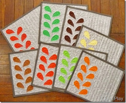 Reverse applique placemats