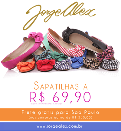 Maria Vitrine - Blog de Compras, Moda e Promoções em Curitiba.: Jorge Alex  abre loja virtual e realiza promoção para sapatilhas.