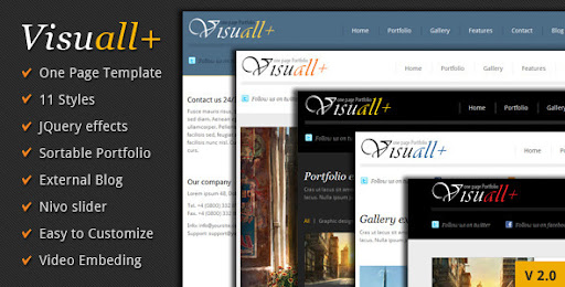 Visuall+ One Page Portfolio - Portfolio Creative