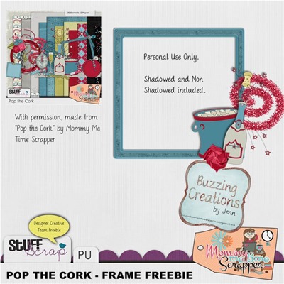 Mommy Me Time Scrapper - Pop the Cork - Frame Freebie Preview