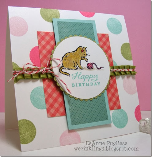 LeAnne Pugliese WeeInklings Mojo Monday 321 Birthday Card Stampin Up