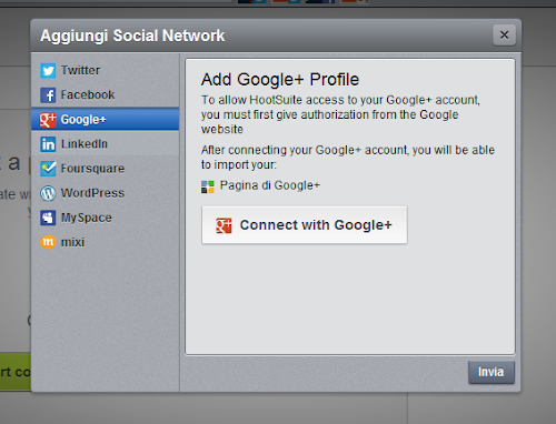 Google+ in Hootsuite