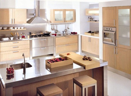 Cocina Rústica Moderna para Apartamento4